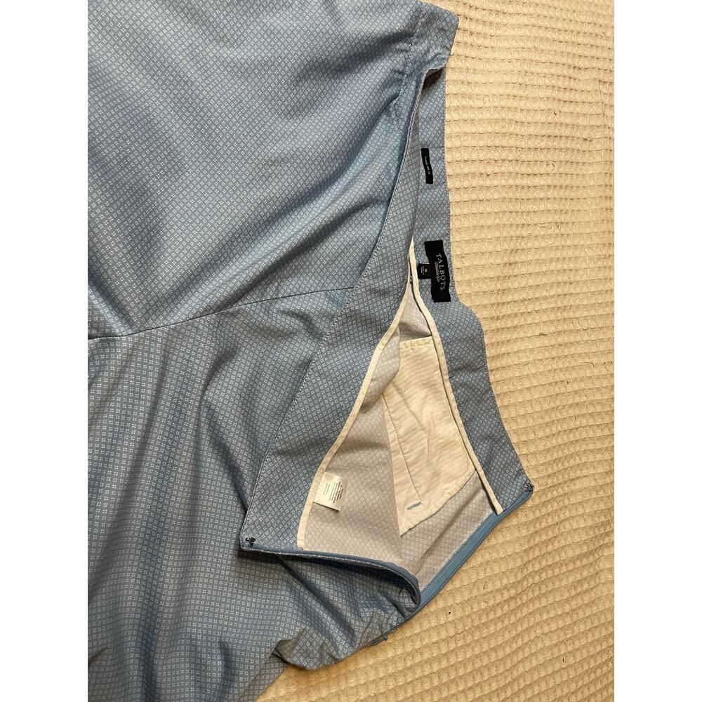 Talbots Baby Blue Cottage Print Side Zip Closure Semi Stretch Capri Pants 16 - Picture 8 of 12